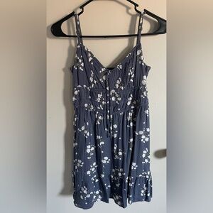 Hollister charcoal gray Floral Dress